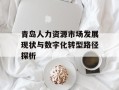 青岛人力资源市场发展现状与数字化转型路径探析