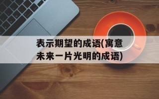 表示期望的成语(寓意未来一片光明的成语)