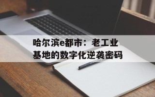 哈尔滨e都市：老工业基地的数字化逆袭密码