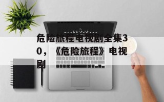 危险旅程电视剧全集30，《危险旅程》电视剧