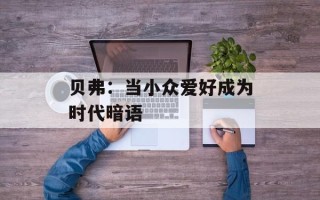 贝弗：当小众爱好成为时代暗语