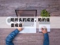 陷开头的成语，陷的谐音成语