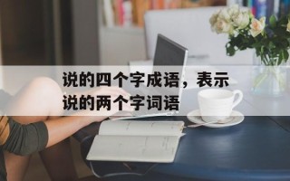 说的四个字成语，表示说的两个字词语