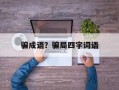 骗成语？骗局四字词语