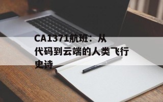 CA1371航班：从代码到云端的人类飞行史诗