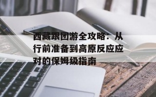 西藏跟团游全攻略：从行前准备到高原反应应对的保姆级指南