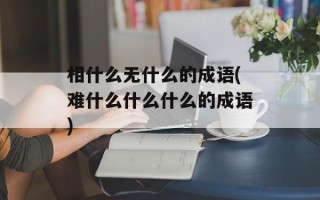 相什么无什么的成语(难什么什么什么的成语)