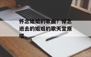 怀念姐姐的歌曲？悼念逝去的姐姐的歌天堂原唱