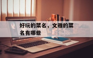 好玩的菜名，文雅的菜名有哪些