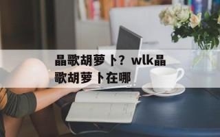 晶歌胡萝卜？wlk晶歌胡萝卜在哪