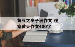 黄豆之乡子洲作文 观察黄豆作文400字