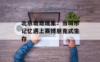 北京奇奇现象：当城市记忆遇上赛博朋克式生存