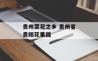 贵州菜花之乡 贵州省贵阳花果园