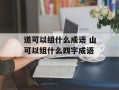 道可以组什么成语 山可以组什么四字成语