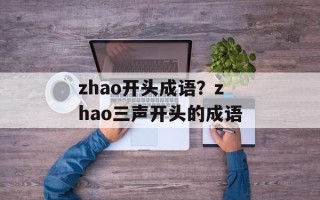 zhao开头成语？zhao三声开头的成语