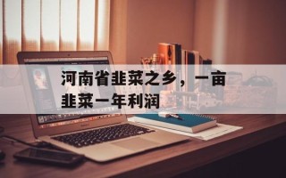 河南省韭菜之乡，一亩韭菜一年利润