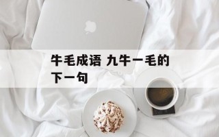 牛毛成语 九牛一毛的下一句