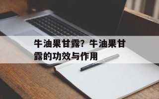 牛油果甘露？牛油果甘露的功效与作用