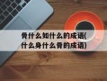 骨什么如什么的成语(什么身什么骨的成语)