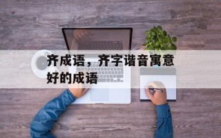 齐成语，齐字谐音寓意好的成语