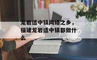 龙岩适中镇网络之乡，福建龙岩适中镇都做什么